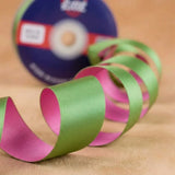 The Lotus Pond – Pistachio & Pink Dual Tone Satin Ribbon, 12 & 3/4 inch (20 mm)   Littl