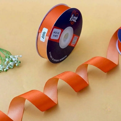 The Summer Peach – Orange & Peach Dual Tone Satin Ribbon, 20 mm   Littl
