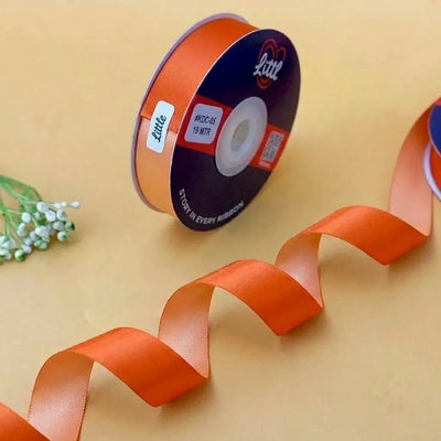 The Summer Peach – Orange & Peach Dual Tone Satin Ribbon, 12 & 20 mm   Littl
