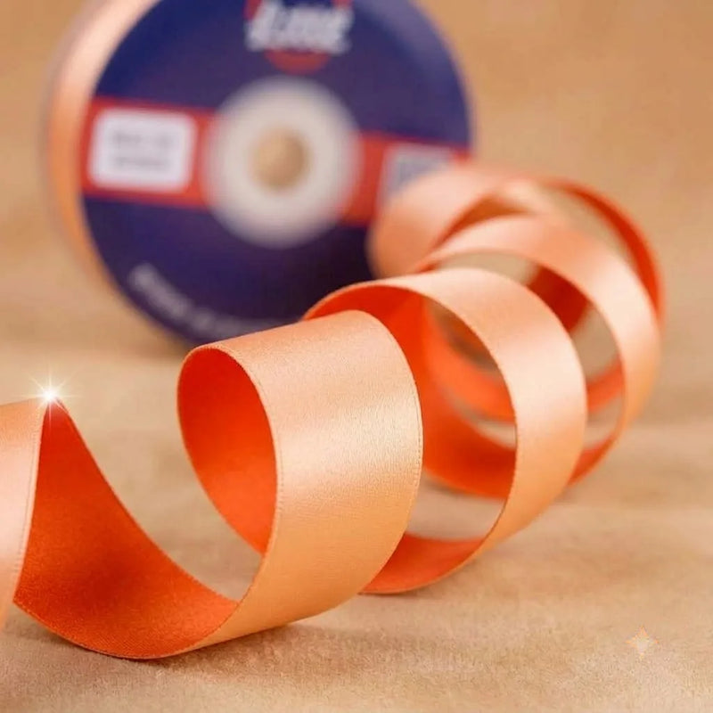 The Summer Peach – Orange & Peach Dual Tone Satin Ribbon, 20 mm   Littl