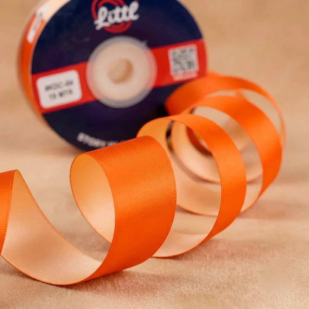 The Summer Peach – Orange & Peach Dual Tone Satin Ribbon, 12 & 3/4 inch (20 mm)   Littl