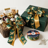 Gift wrapped with Crane Pavilion Chinoiserie printed ribbon from Littl