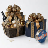 Gift wrapped with Greek Key Greek printed ribbon from Littl