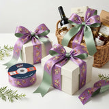 Gift wrapped with Songbird Blossom Garden printed ribbon from Littl