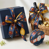 Gift wrapped with Horse Darbar Rajasthani printed ribbon from Littl