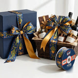 Gift wrapped with Matsya Kalash Pichrang printed ribbon from Littl