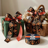 Gift wrapped with Kalash Bloom Mughal printed ribbon from Littl