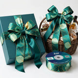 Gift wrapped with Ginkgo Jade Japanese printed ribbon from Littl