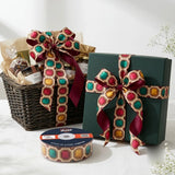Gift wrapped with Jewel Toran Diwali printed ribbon from Littl