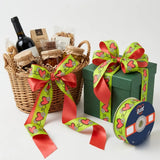 Gift wrapped with Heart Vine Retro printed ribbon from Littl