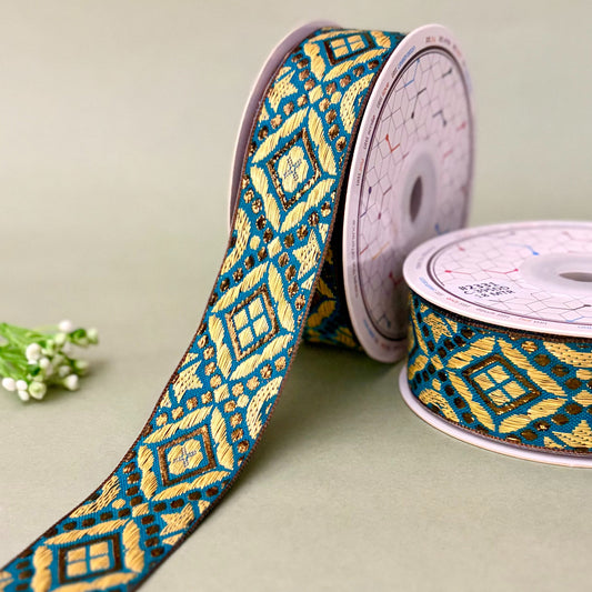 Ribbon-Turq-2331-1 inch Craft ribbon-18 mtrs-Littl Ribbons