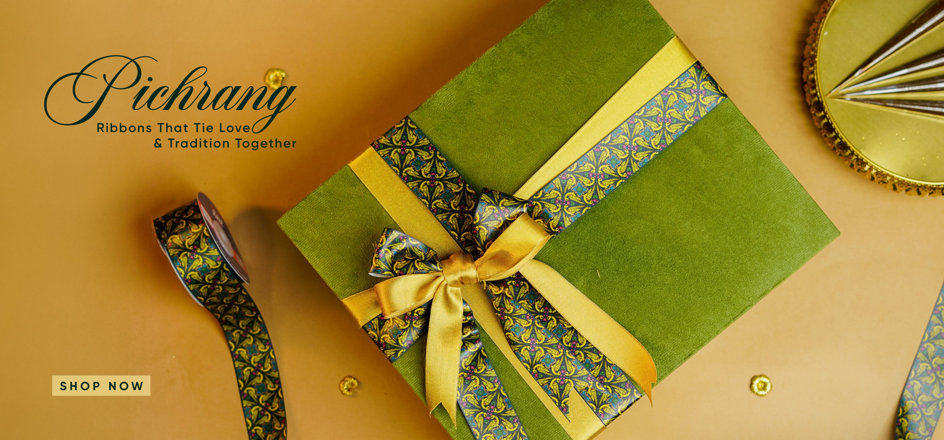 Premium satin ribbons for wedding gifts