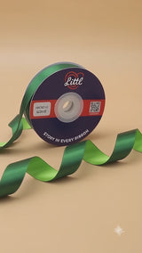 Littl dual tone satin ribbon showing a different colour on each side