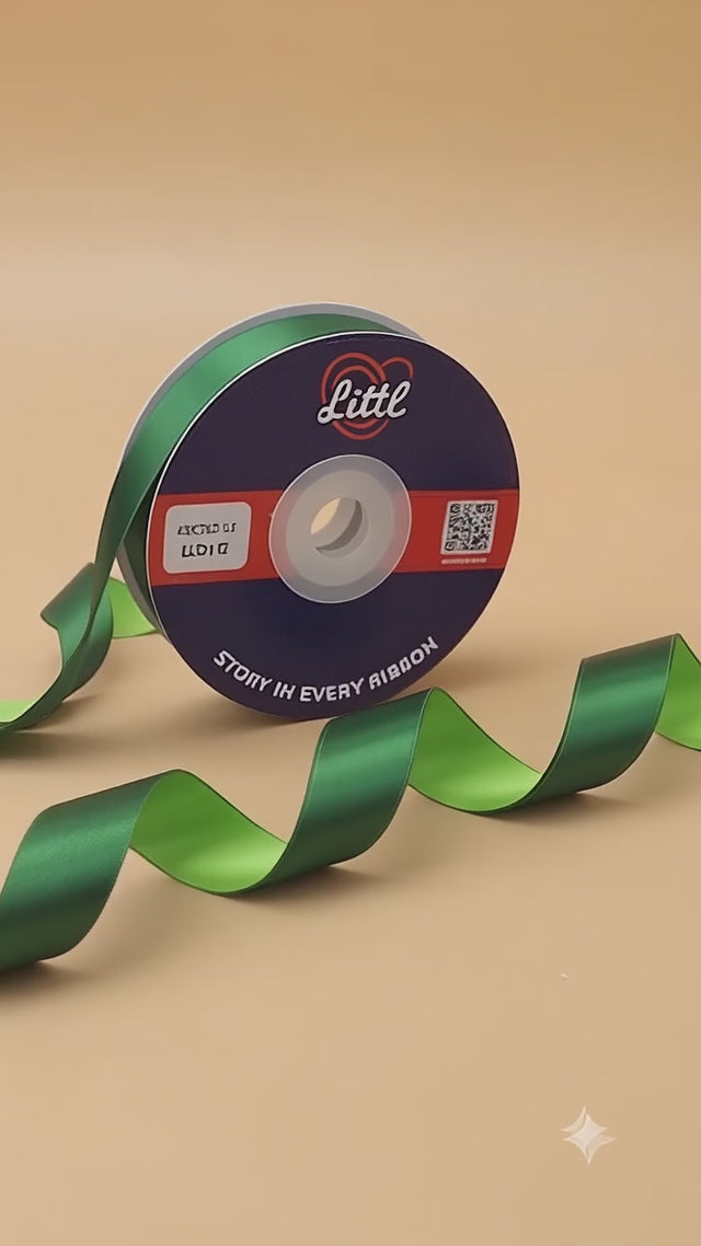 Littl dual tone satin ribbon showing a different colour on each side