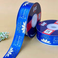 Happy Birthday Printed Ribbon 25mm - Dark Colours - Red - printed satin ribbon by Littl India