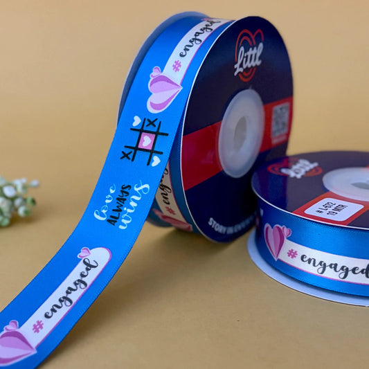 ribbon-Aqua-Engagement Ribbon (L667 to L679)-Littl Ribbons