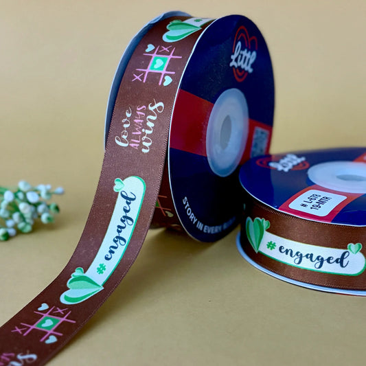 ribbon-Brown-Engagement Ribbon (L667 to L679)-Littl Ribbons