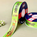 ribbon-Light Green-Birthday Printed Satin Ribbon 1 Inch 19 Meter - Gift Wrapping Party Decoration Cake Box - Happy Birthday Design - 6 Colors - Ships Same Day India-Littl Ribbons