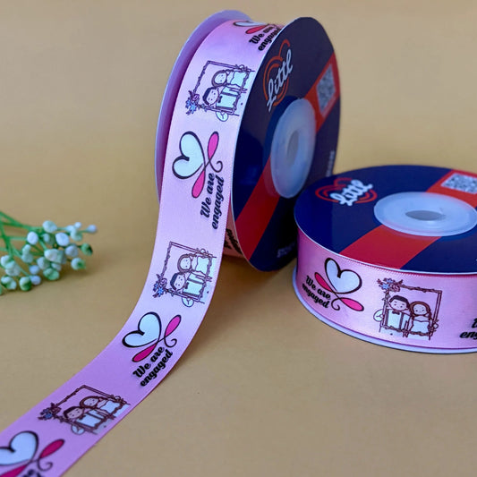 ribbon-Pink-Engagement Ribbon (L643 to L654)-Littl Ribbons