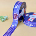 Happy Anniversary Printed Ribbon 25mm - Purple - printed satin ribbon by Littl India