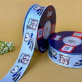 l643-ribbon-satin-printed-engagement - sky-blue - occasion ribbon by Littl India