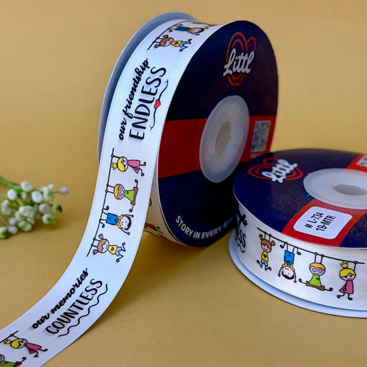 ribbon-White-Friendship Ribbon (L722 to L734)-Littl Ribbons