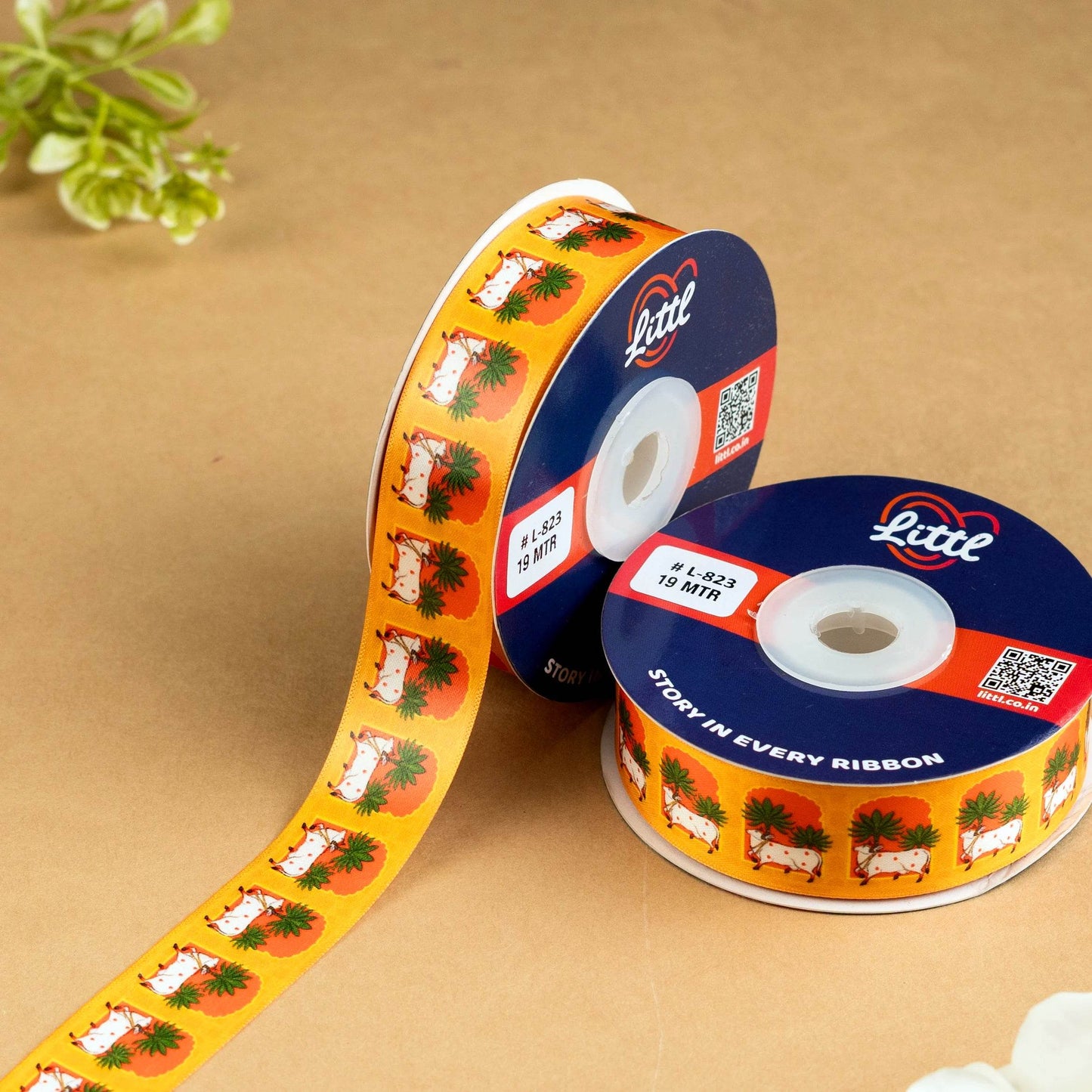 printed satin ribbon- pichrang collection - littl