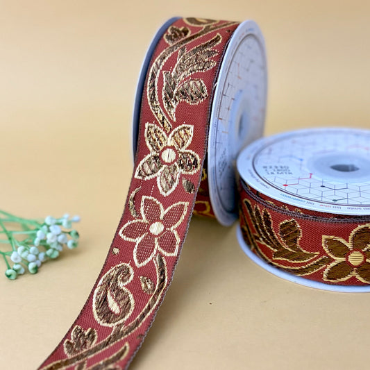 Ribbon-Rust-2330-1 inch Craft ribbon-18 mtrs-Littl Ribbons