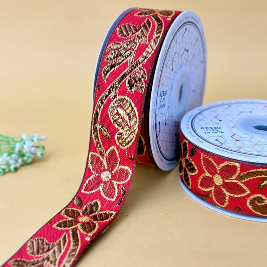 Ribbon-Red-2330-1 inch Craft ribbon-18 mtrs-Littl Ribbons