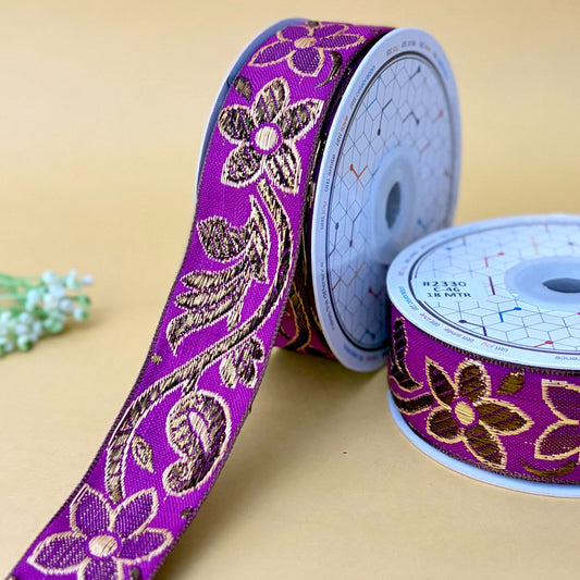 Ribbon-Majenta-2330-1 inch Craft ribbon-18 mtrs-Littl Ribbons