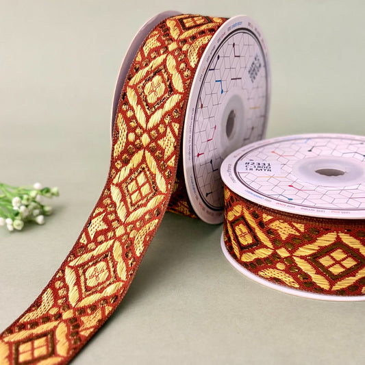 Ribbon-Rust-2331-1 inch Craft ribbon-18 mtrs-Littl Ribbons