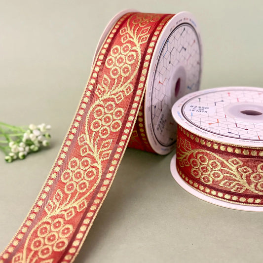 Ribbon-Maroon-2350-1 inch Craft ribbon-18 mtrs-Littl Ribbons