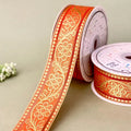 Multicolour Folk Saree Lace Border 25mm - Design 2350 - Orange by Littl India