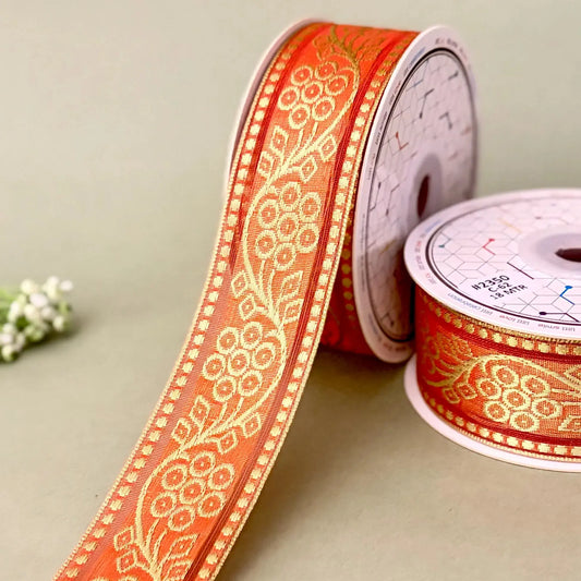 Ribbon-Orange-2350-1 inch Craft ribbon-18 mtrs-Littl Ribbons