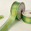 Multicolour Folk Saree Lace Border 25mm - Design 2350 - Sea Green by Littl India