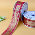 Multicolour Folk Saree Lace Border 25mm - Design 2351 - Fuchsia by Littl India