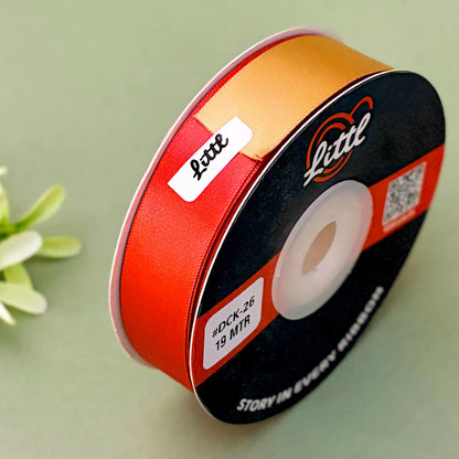 Ribbon-Satin Ribbon Red Beige Dual Color Double Side Two Tone Gift Garments-Littl