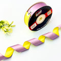 Ribbon-Satin Ribbon Purple Lemon Dual Color Double Side Two Tone Gift Garments-Littl