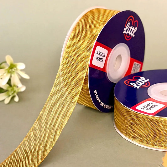 ribbon-Gold-Premium Gold Metallic Ribbon - Luxury Gift Wrapping - Littl-Littl Ribbons