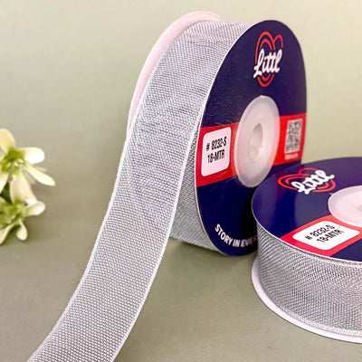 ribbon-Silver-Premium Gold Metallic Ribbon - Luxury Gift Wrapping - Littl-Littl Ribbons