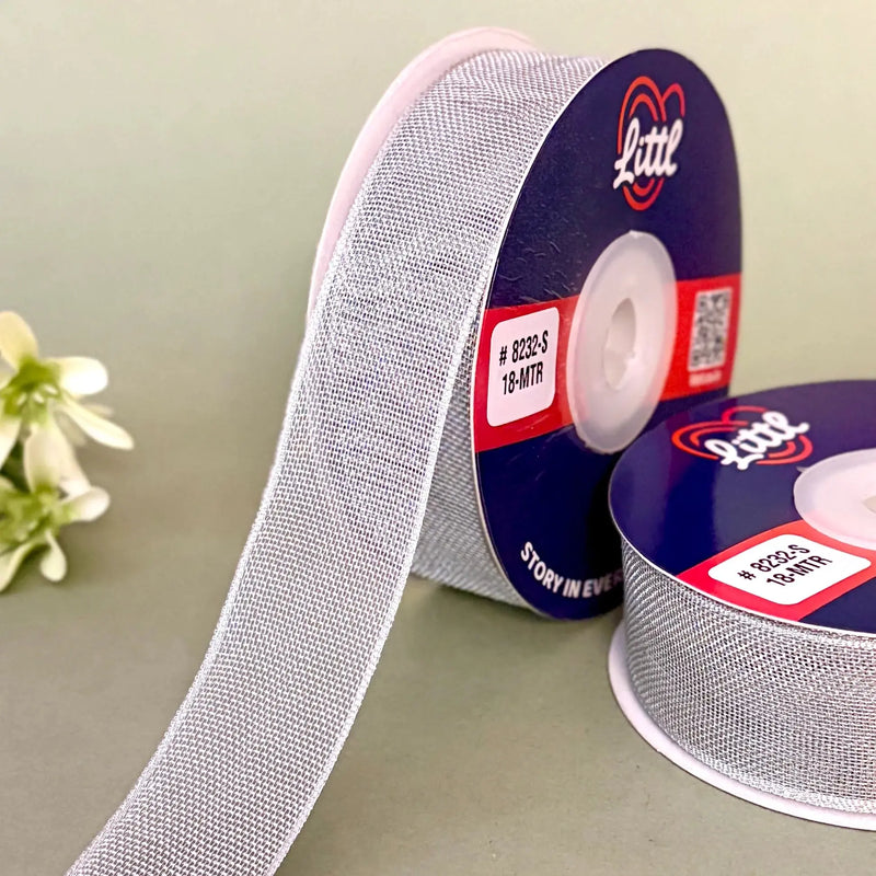 ribbon-Silver-Premium Gold Metallic Ribbon - Luxury Gift Wrapping - Littl-Littl Ribbons