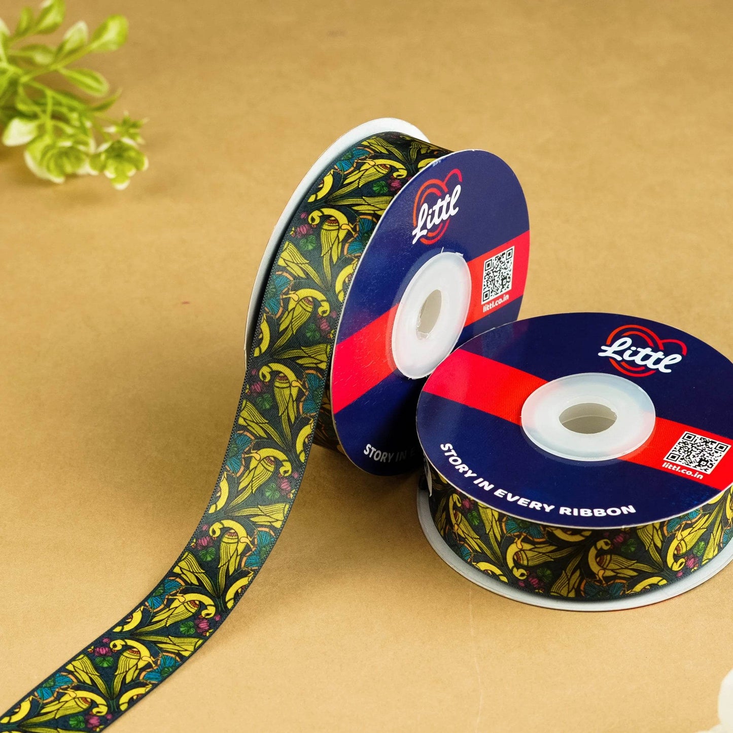 printed satin ribbon- pichrang collection - littl